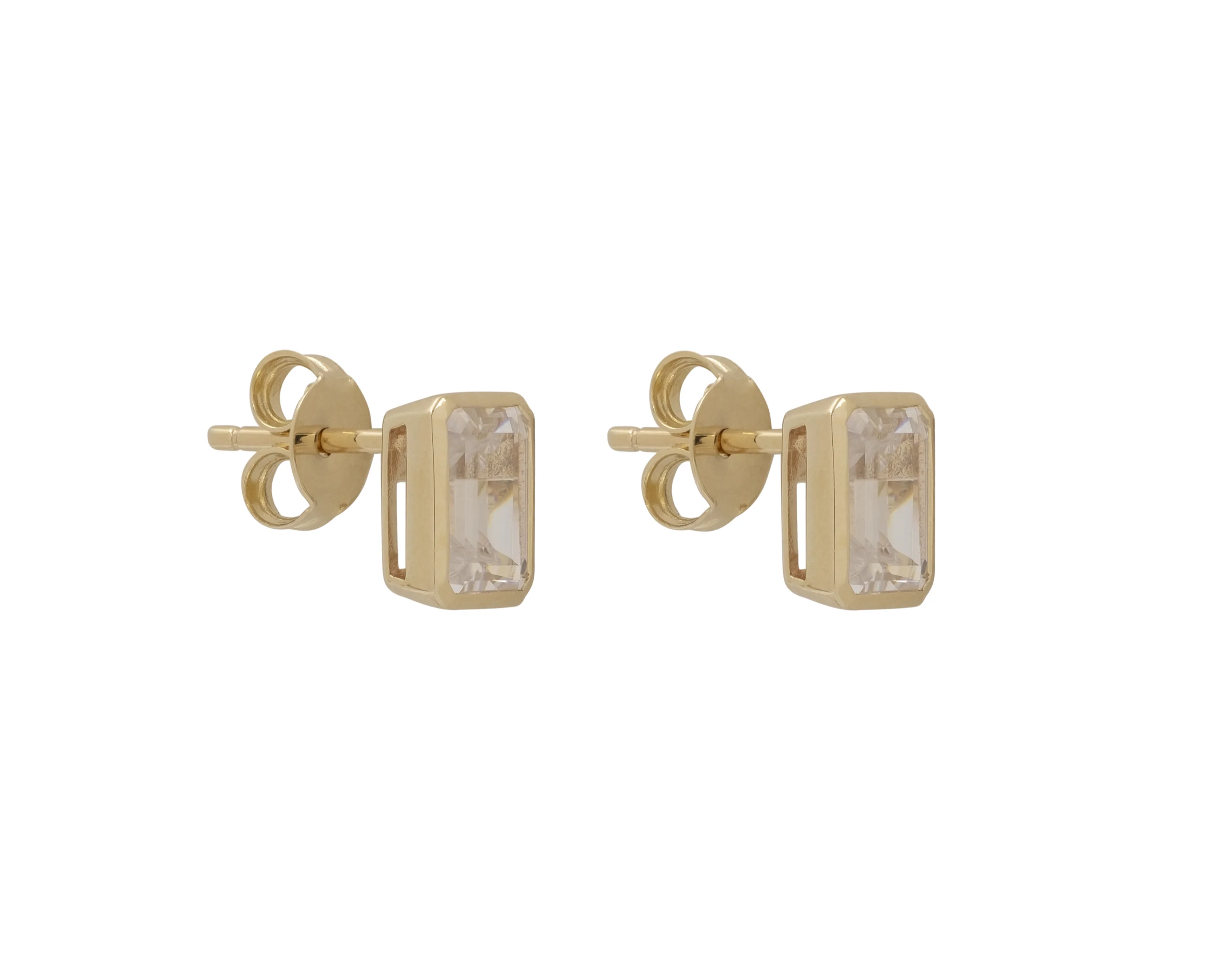 EMERALD BEZEL STUDS - Image 3