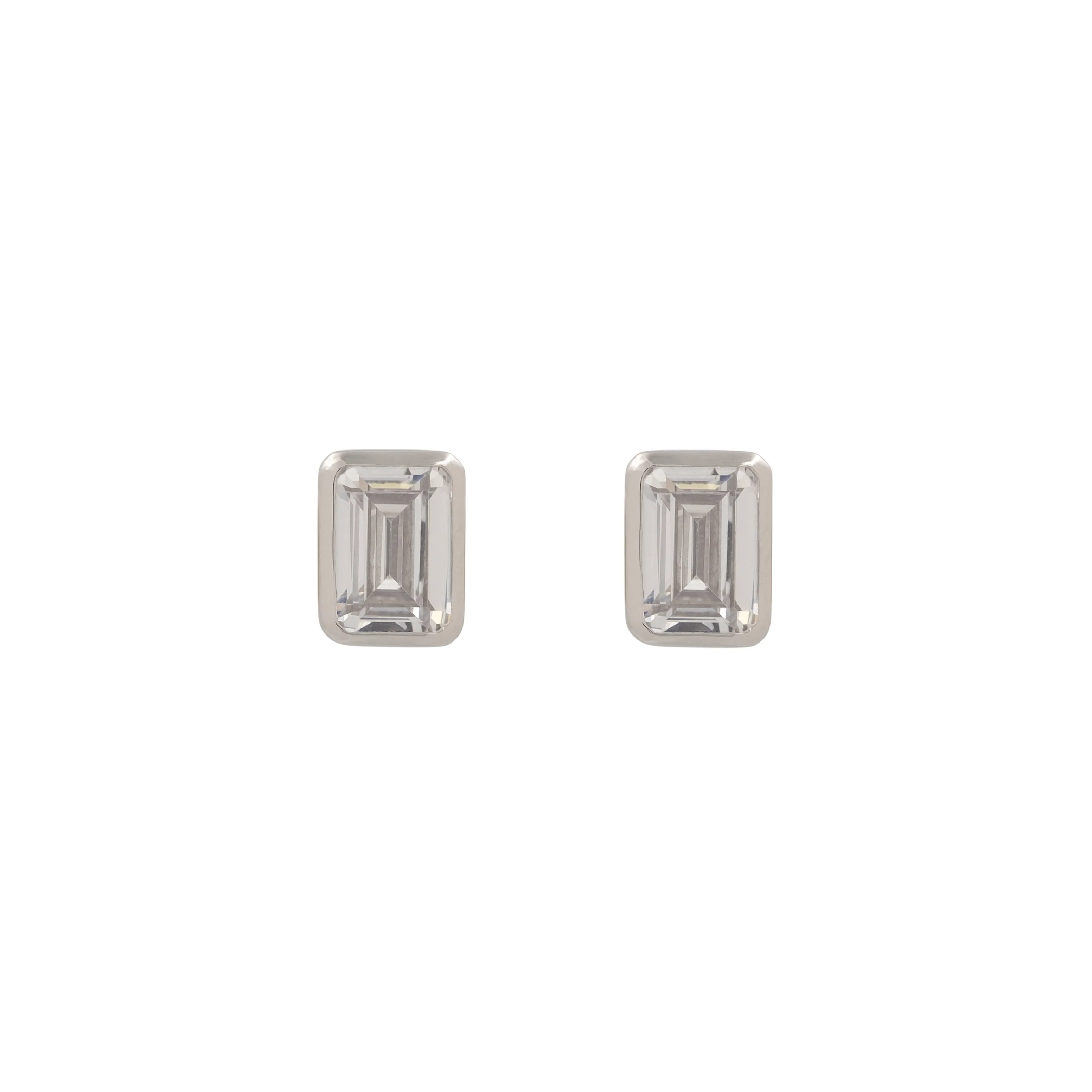 EMERALD BEZEL STUDS - Image 5