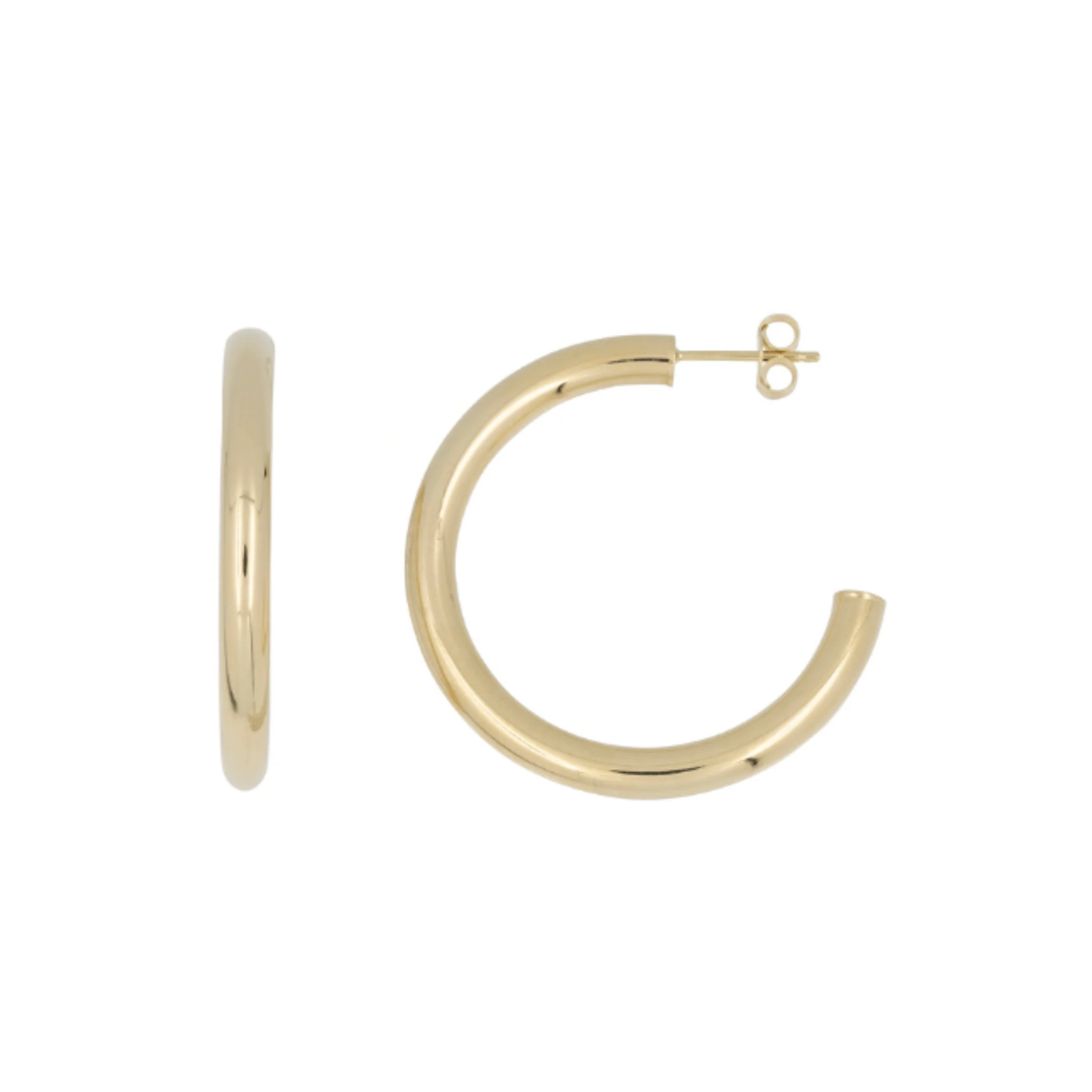 THE 14K 4MM TUBE HOOPS - Image 9